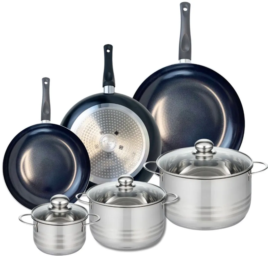 Fackelmann Elo Prima Brillant Set 3 Koekenpannen & 3 Kookpotten