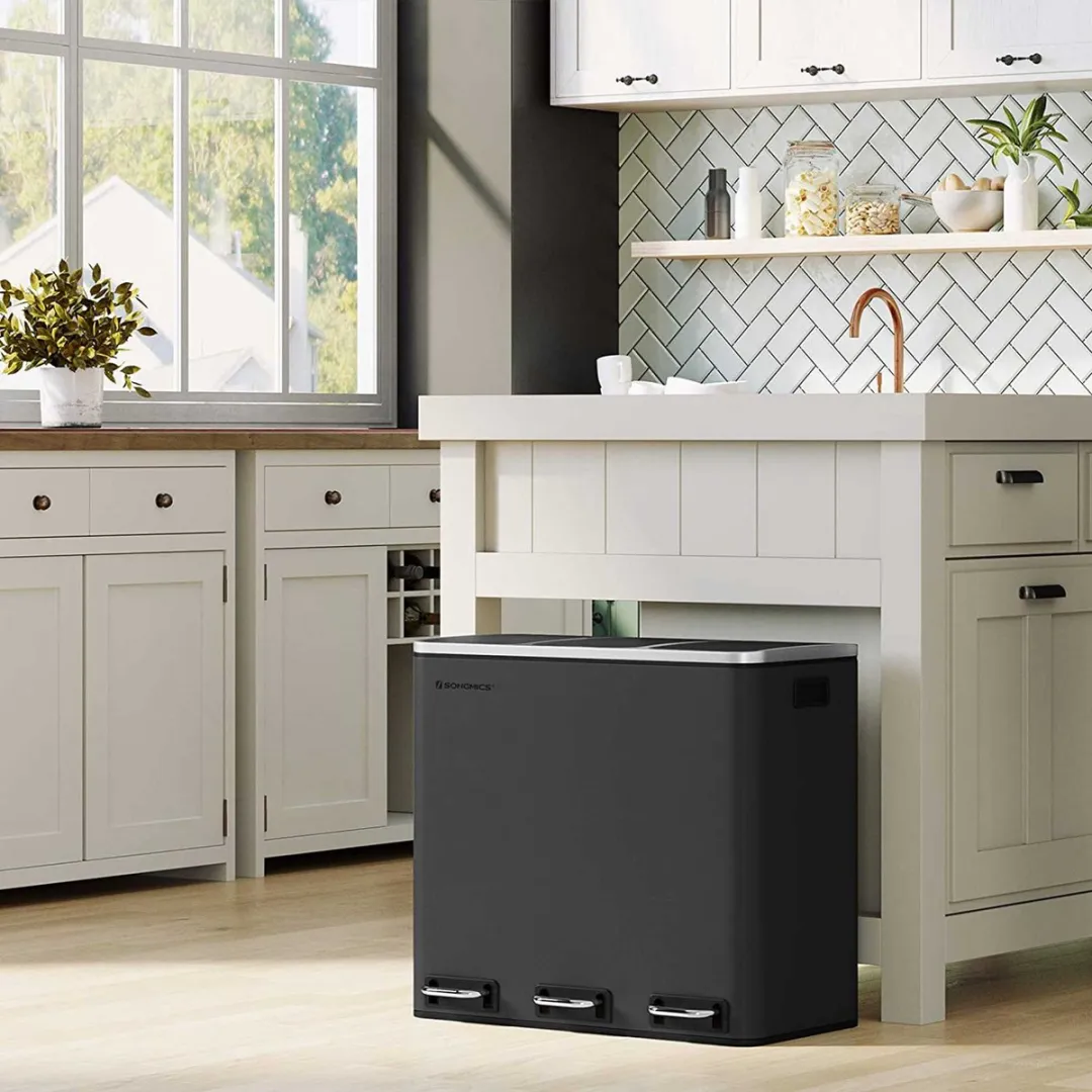 Songmics Recyclingbak 3 Compartimenten 54L