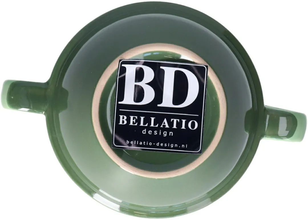 Bellatio Design Soepkom 500ml - Groen - D12xH8cm