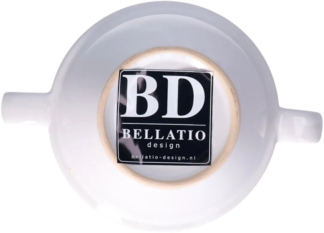 Bellatio Design Soepkommen 6x - 500ml - D12xH8cm - Wit