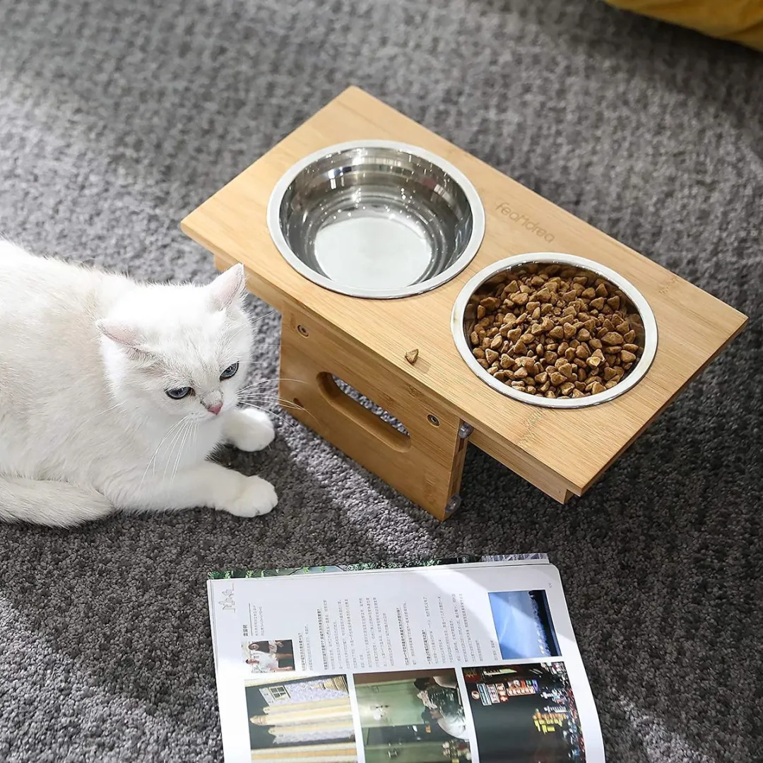 Songmics HMPRB004N01 Honden- en Kattenbak 2 Kommen