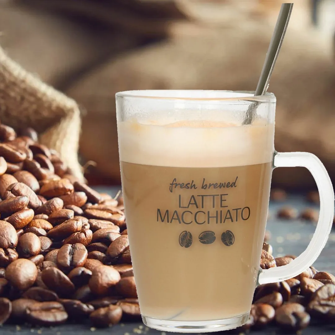 Bellatio Design Latte Macchiato Glazen 300ml - 6 Stuks