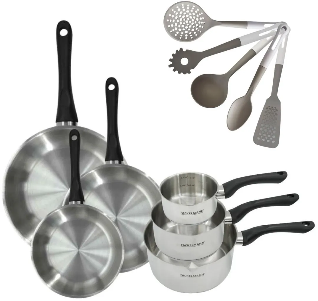 Fackelmann Geneva Set 3 Pannen 20/24/28cm + 3 Steelpannen 12/16/20cm