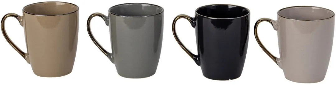 Bellatio Design Koffiemokken - 4 Stuks - Multi - 360ml