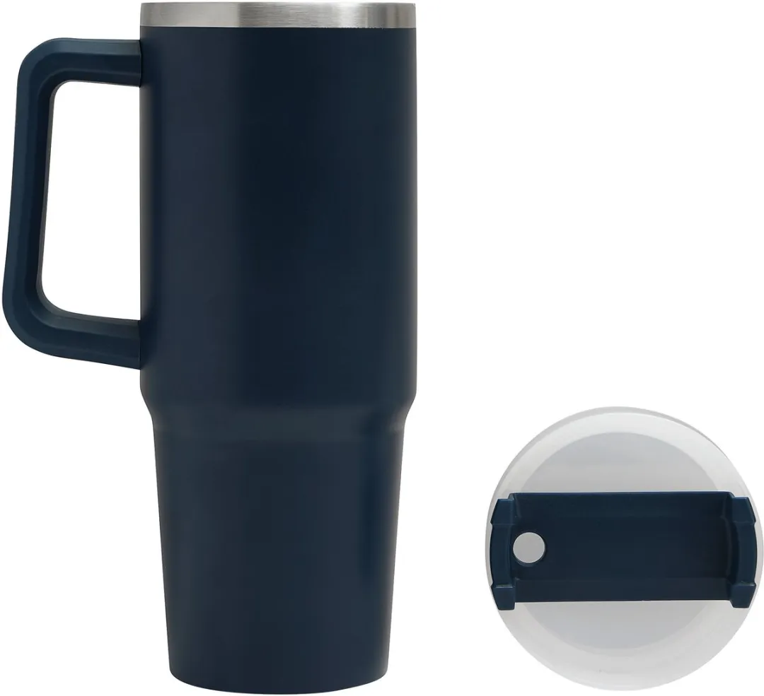 Bellatio Design DELUXE Warmhoudbeker 900ml - Donkerblauw
