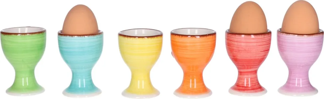 Bellatio Design Eierdopjes 10444542 - 6 Stuks - Multi