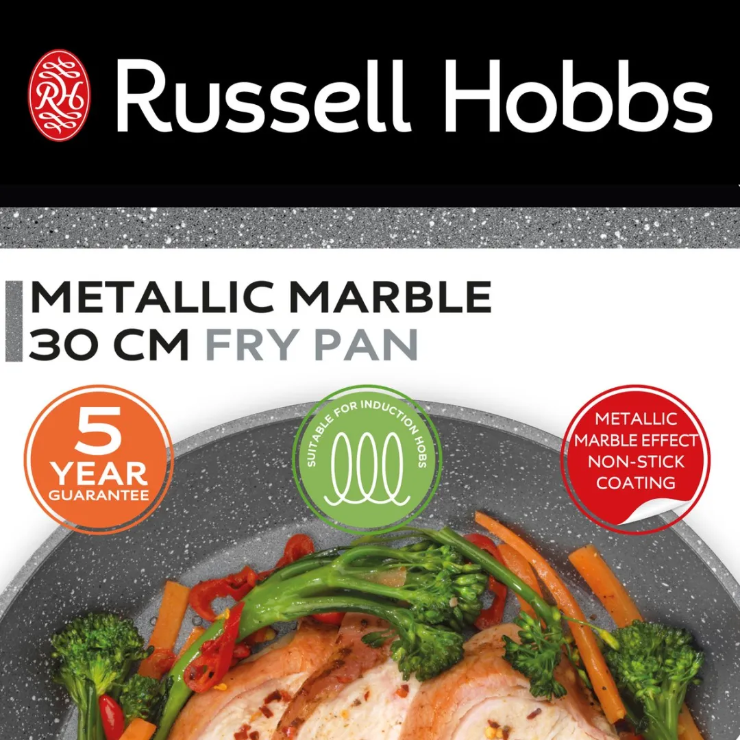 Russell Hobbs Metallic Marble RH31447 Koekenpan 30cm - Zwart