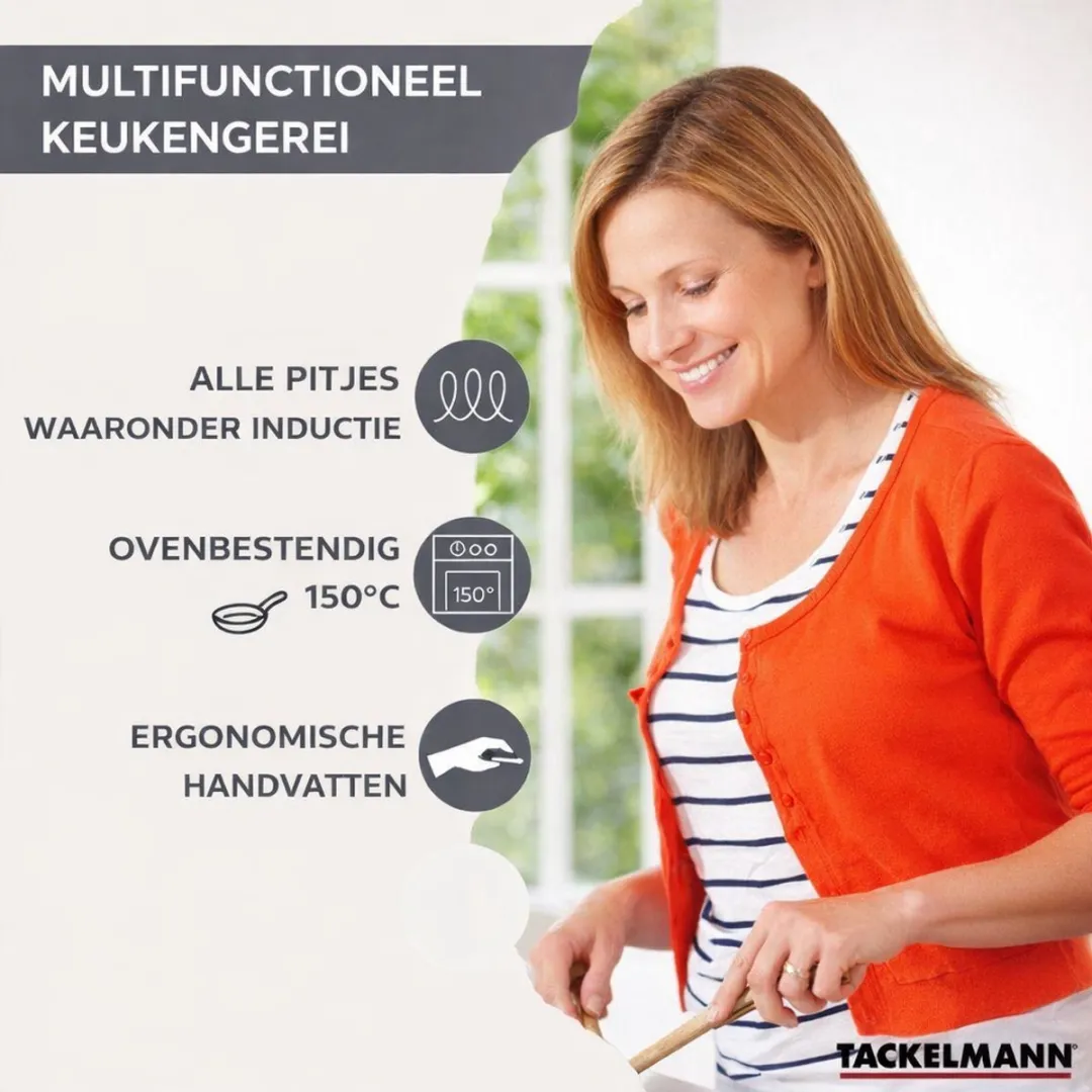 Fackelmann Roestvrijstalen Set 2 Pannen 20cm & 24cm