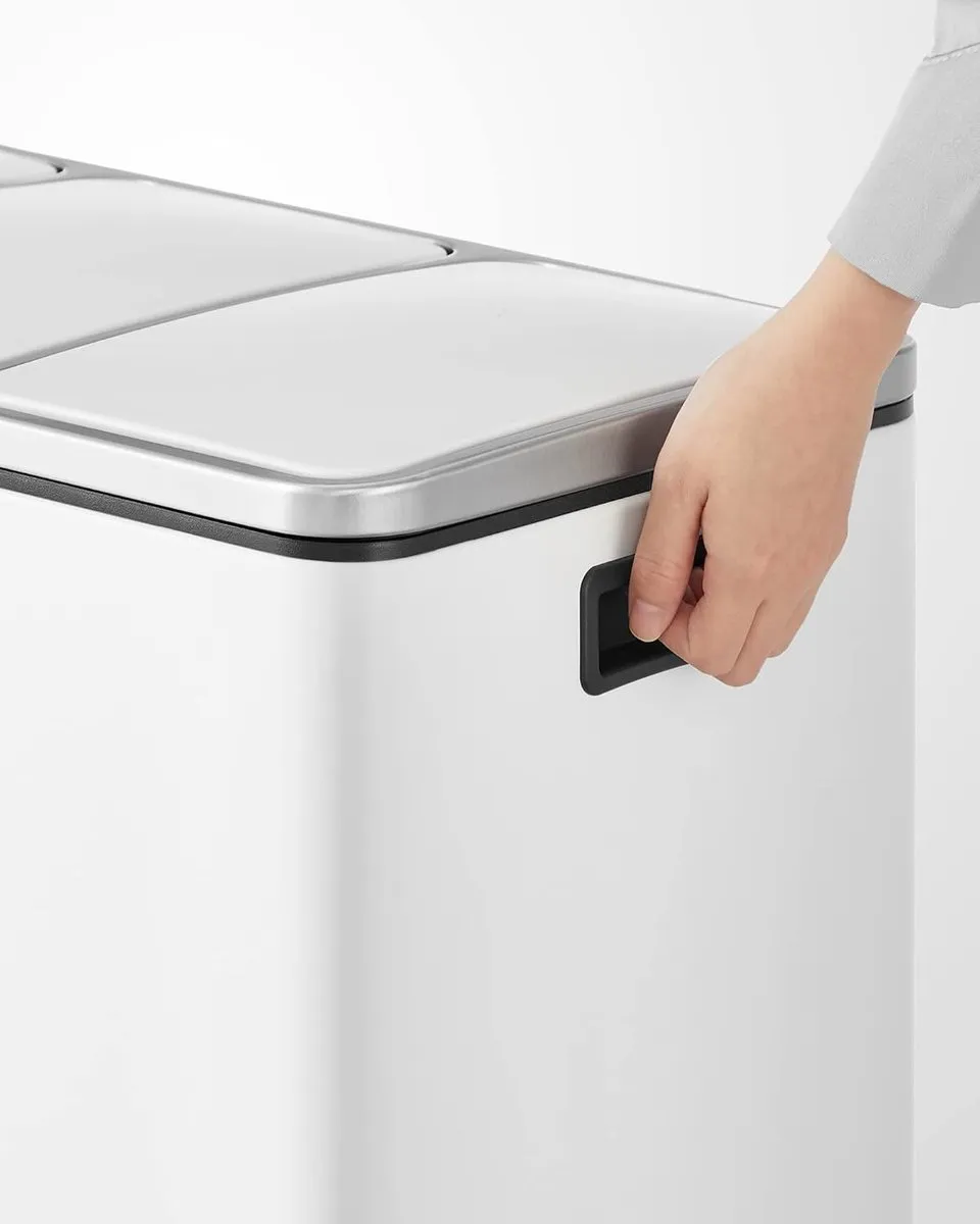 Songmics Prullenbak 54L 3-vakken - Wit