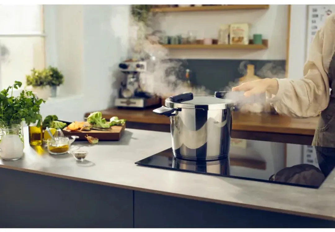 Fissler Vitaquick Elemental Snelkookpan 6L - Saliegroen - Inductie