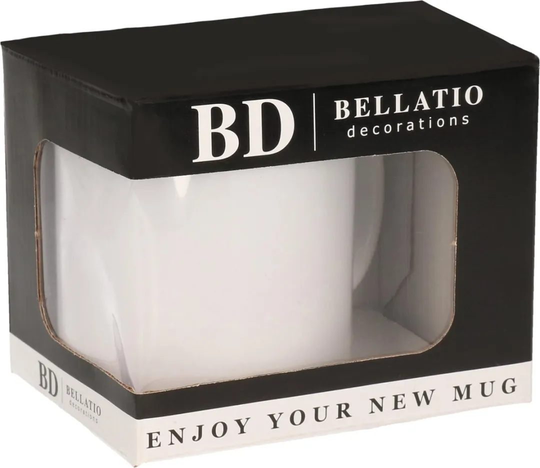 Bellatio Design Keramische Koffiebeker Grijs 370ml