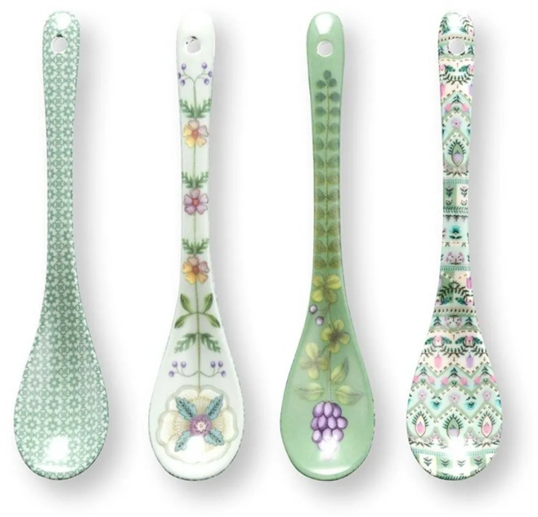 Pip Studio Lily & Lotus Set Theelepels - 4 Stuks - Lichtgroen