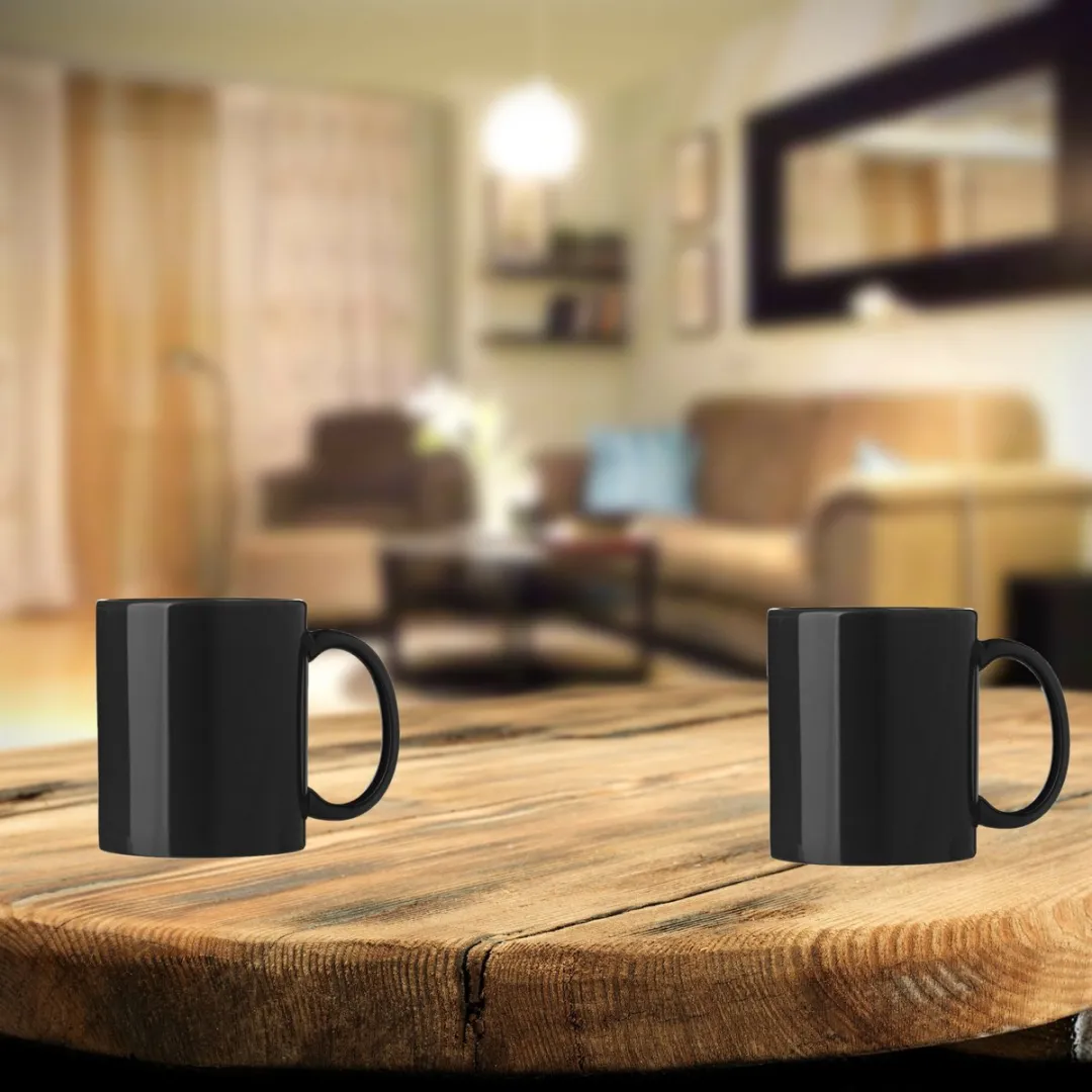 Bellatio Design Nantes Koffiemokken - 6 Stuks - 300ml - Zwart
