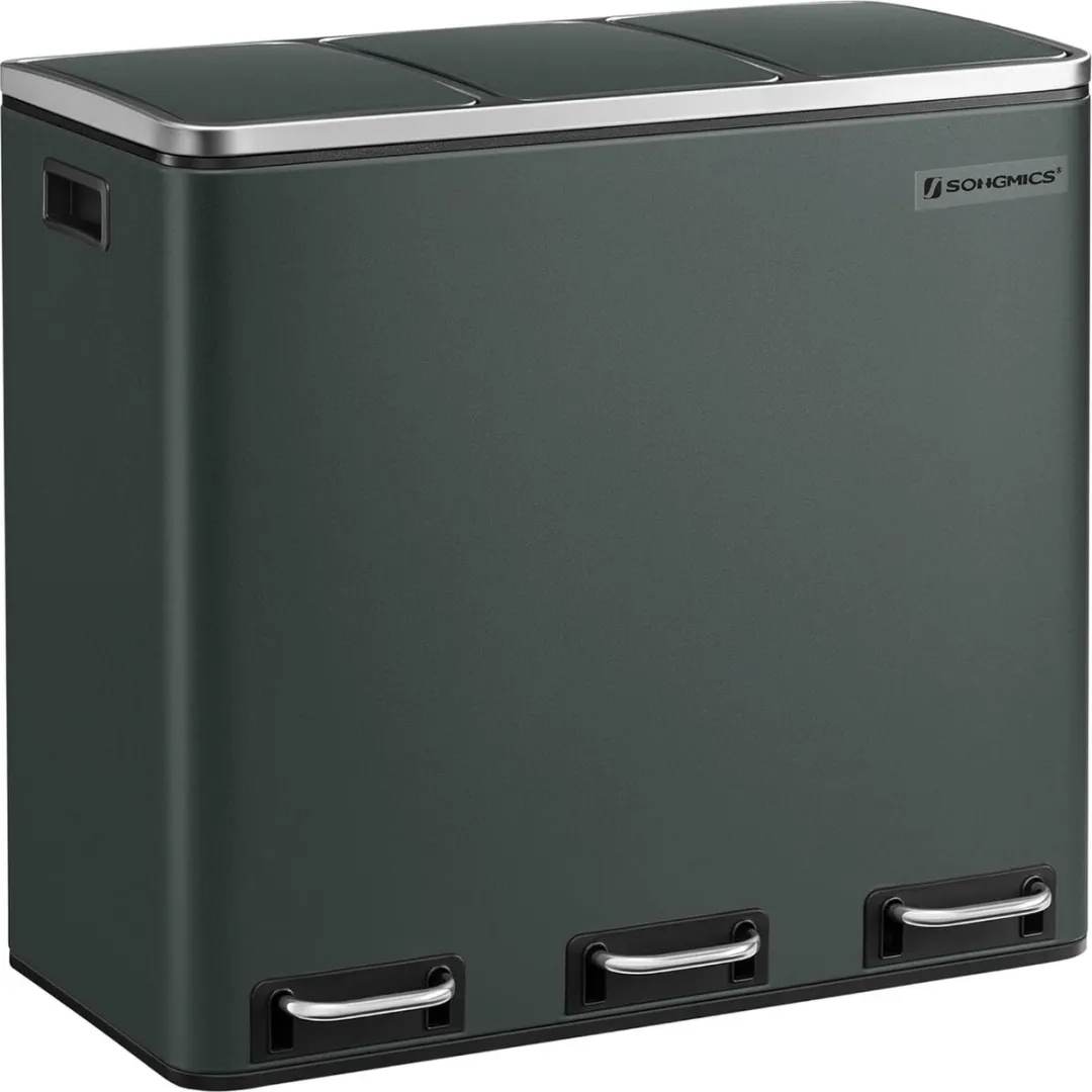 Songmics LTB54GS Keukenafvalemmer 3x18L
