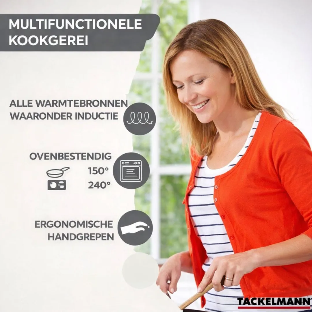 Fackelmann Genève Set 9203150B88 - 7-delig Keukengerei - Grijs