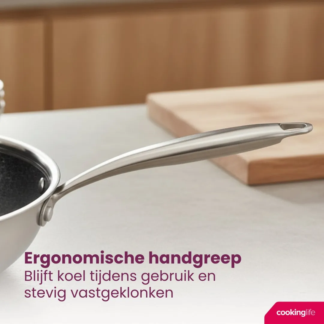 Cookinglife HexaCook Koekenpannenset 24 & 28cm - Grijs