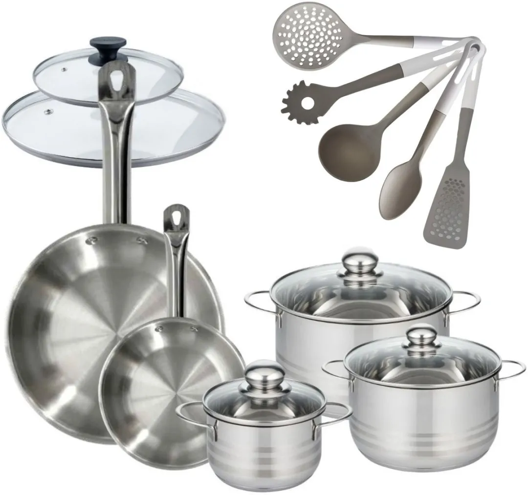 Fackelmann Eterna RVS Pannen & Kookpotten Set 16-28cm
