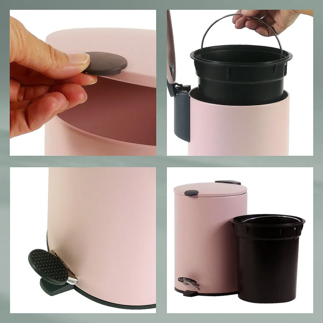Kela Pedaal Afvalemmer 3L - Roze