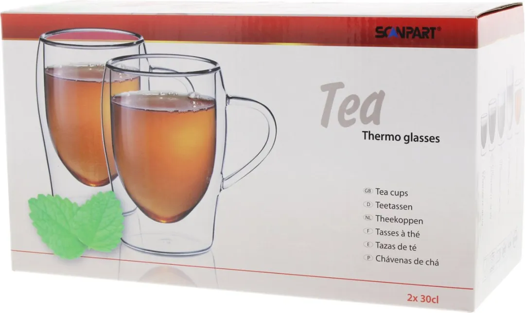 Scanpart Dubbelwandig Theeglas 300ml - 2 Stuks