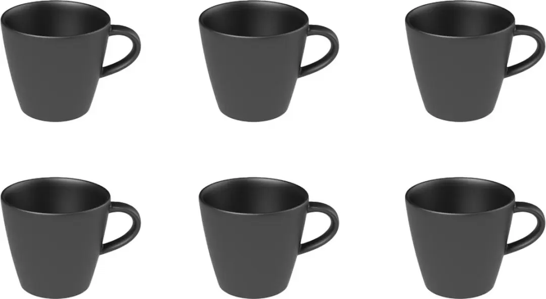 Villeroy & Boch Manufacture Rock Espressotasse 60ml - 6 Stuks - Wit/Gekleurd
