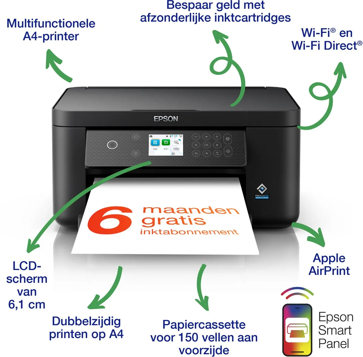 Epson Expression Home XP-5200 All-In-One Printer - Zwart