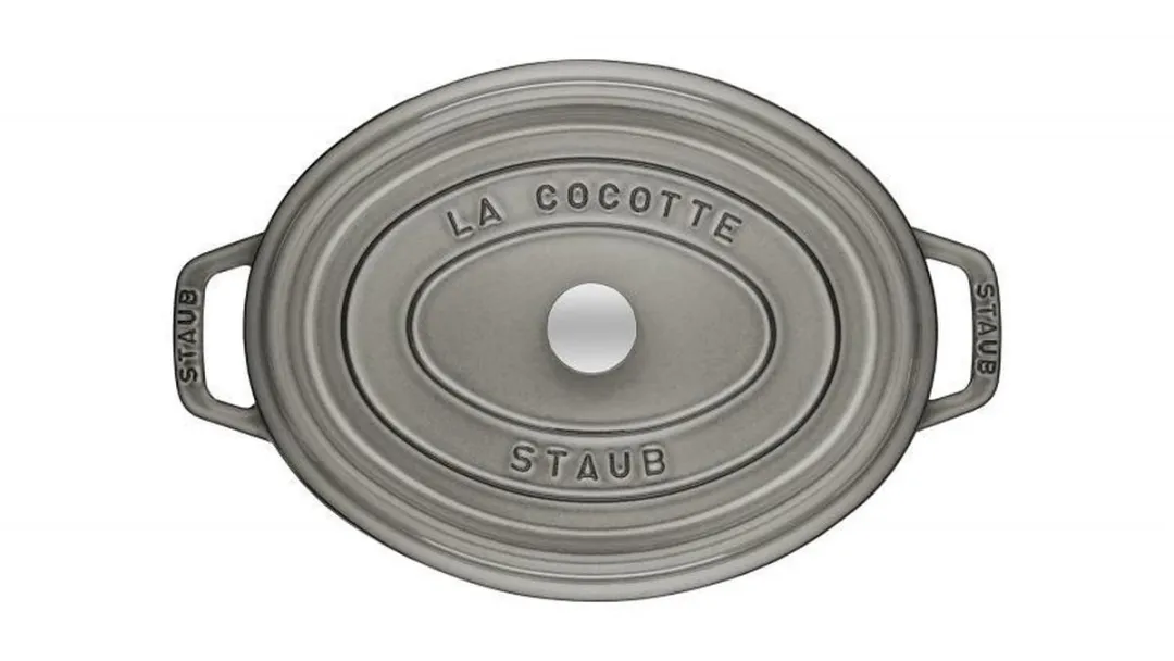 Staub Cocotte Ovaal 27cm - Grafietgrijs - afbeelding 2 van 6