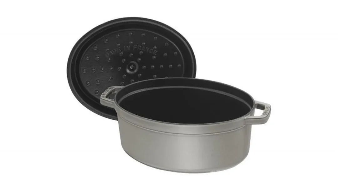 Staub Cocotte Ovaal 27cm - Grafietgrijs - afbeelding 5 van 6
