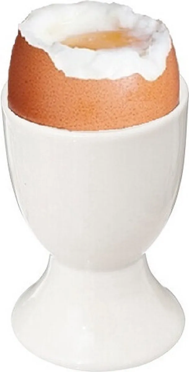 Bellatio Design Eierdopjes Blanche 10444806 - 6 Stuks - Keramiek Wit
