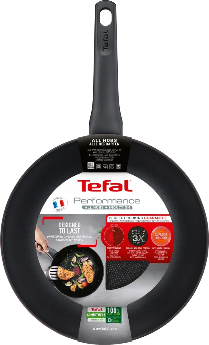 Tefal Performance Wokpan 28cm - Inductie - Antraciet