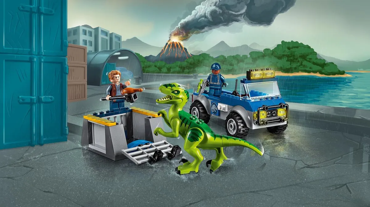LEGO Juniors Jurassic World Raptor Reddingsauto 10757 - 85 Stukken - afbeelding 4 van 6