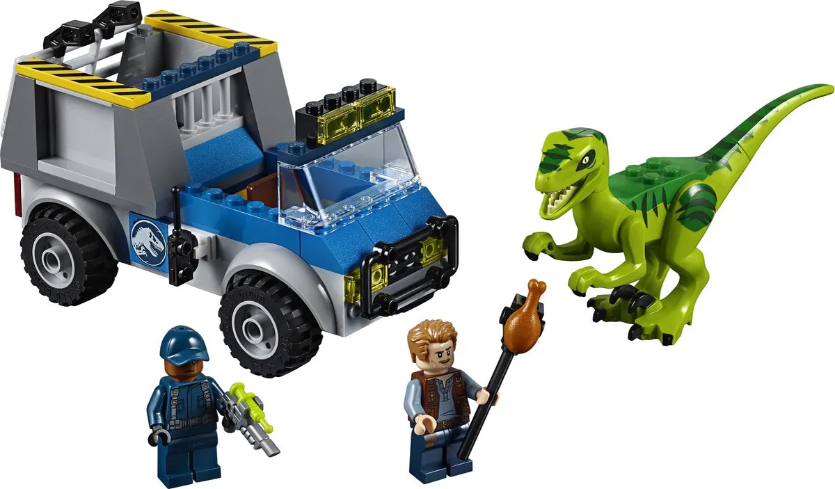 LEGO Juniors Jurassic World Raptor Reddingsauto 10757 - 85 Stukken - afbeelding 2 van 6