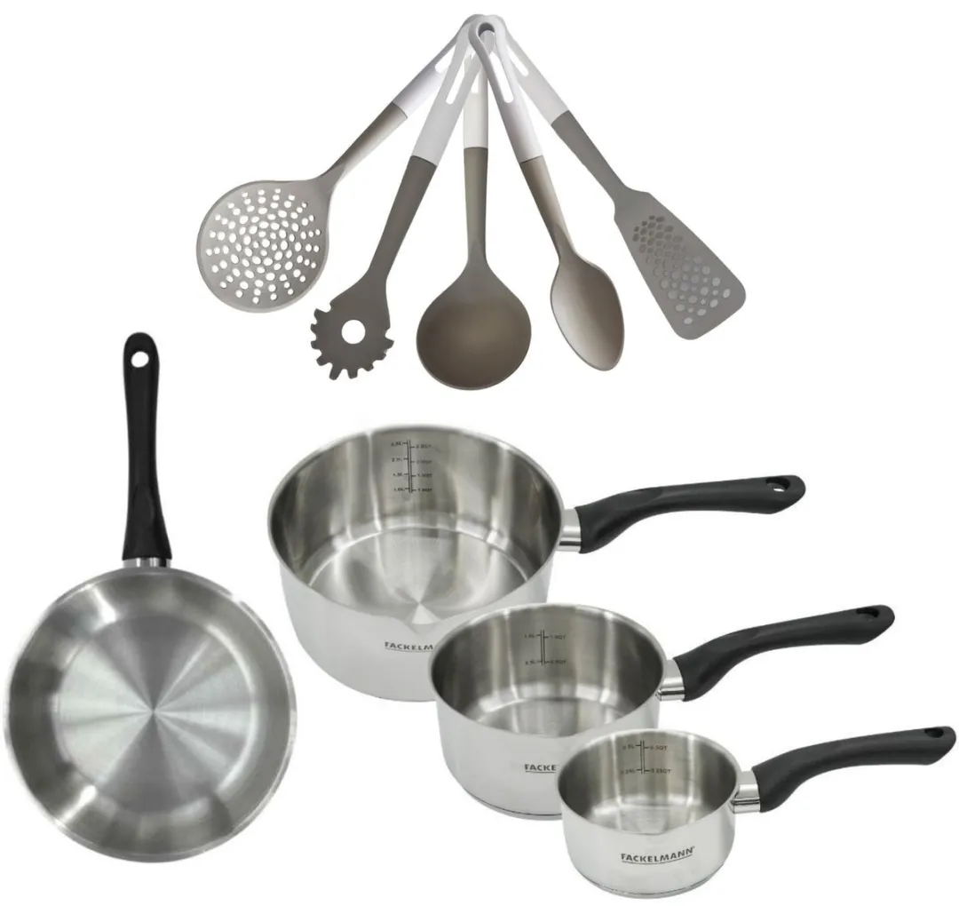 Fackelmann Geneva Set 3 Kookpannen 12/16/20cm & Koekenpan 20cm