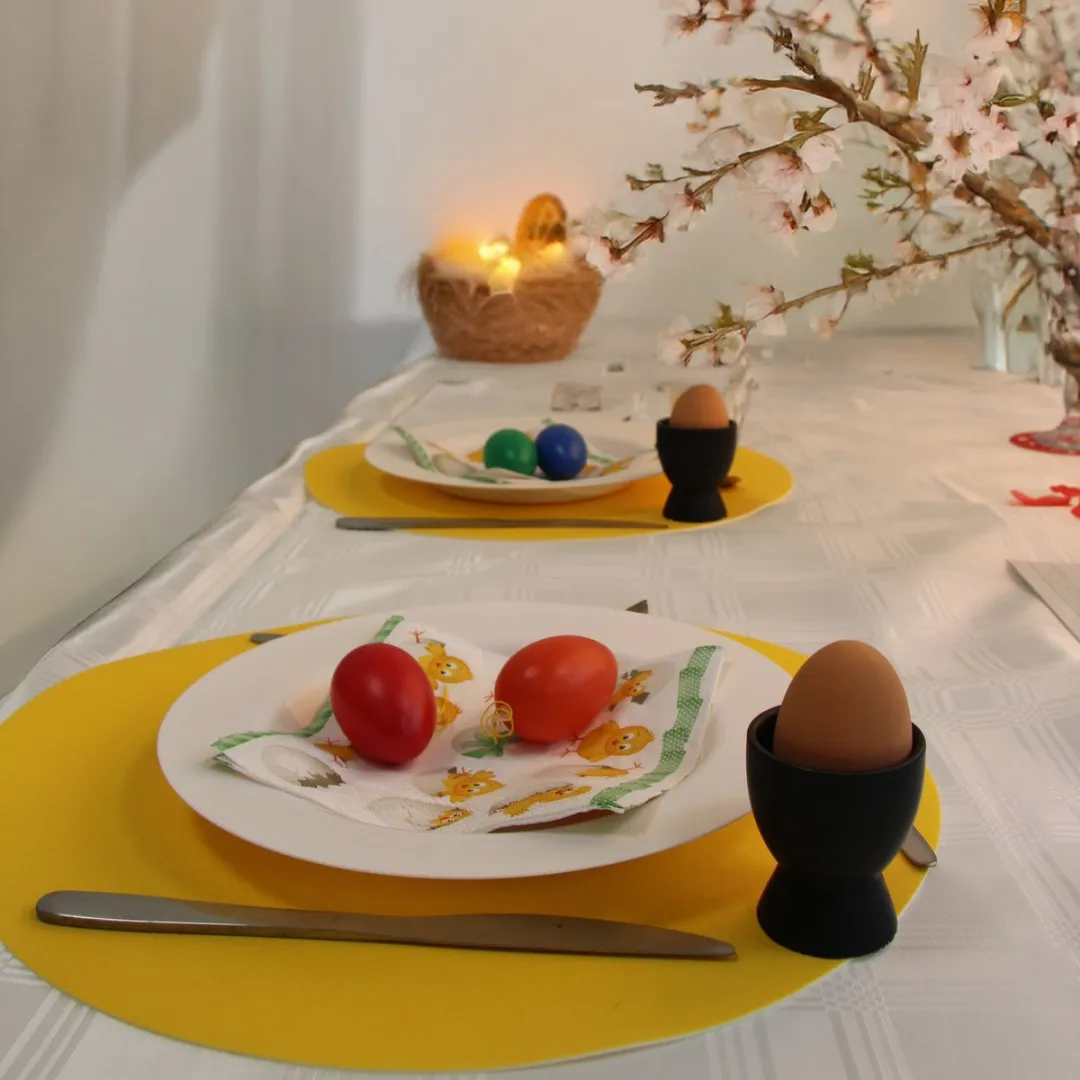 Bellatio Design Eierdopjes Paint it Black - 12 Stuks - Keramiek - Zwart