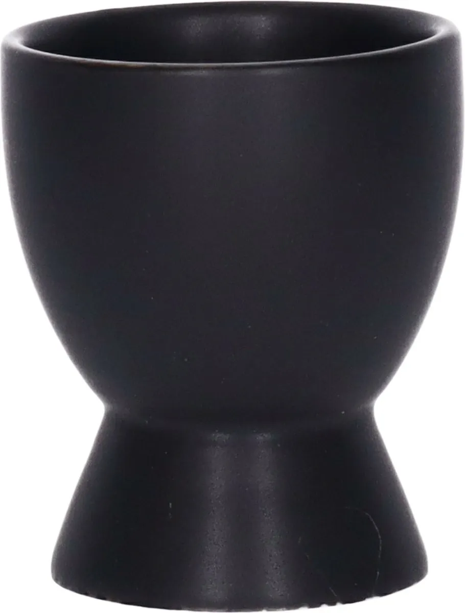Bellatio Design Eierdopjes Paint it Black - 12 Stuks - Keramiek - Zwart