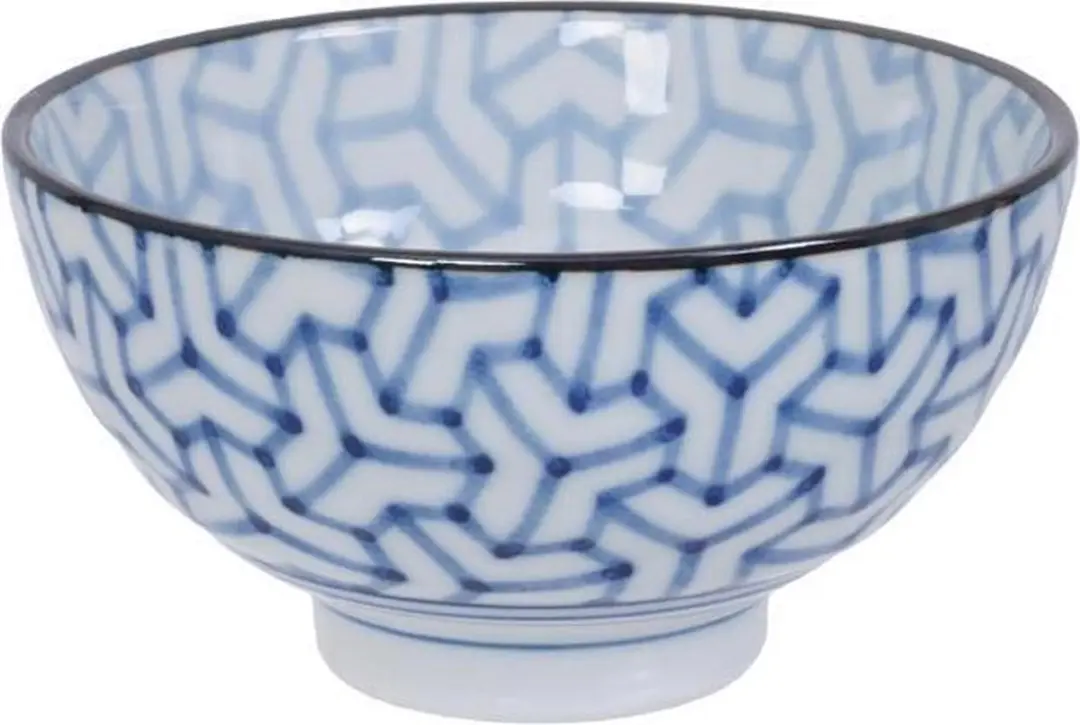 Tokyo Design Studio Mixed Bowls 12x6.5cm - Blauw/Wit - 400ml