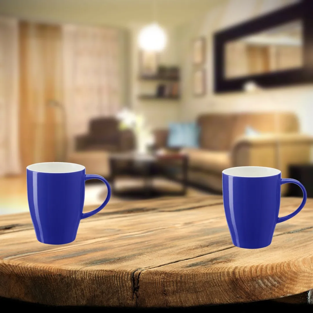 Bellatio Design Paris Mokken - 8 Stuks - 350ml - Kobaltblauw