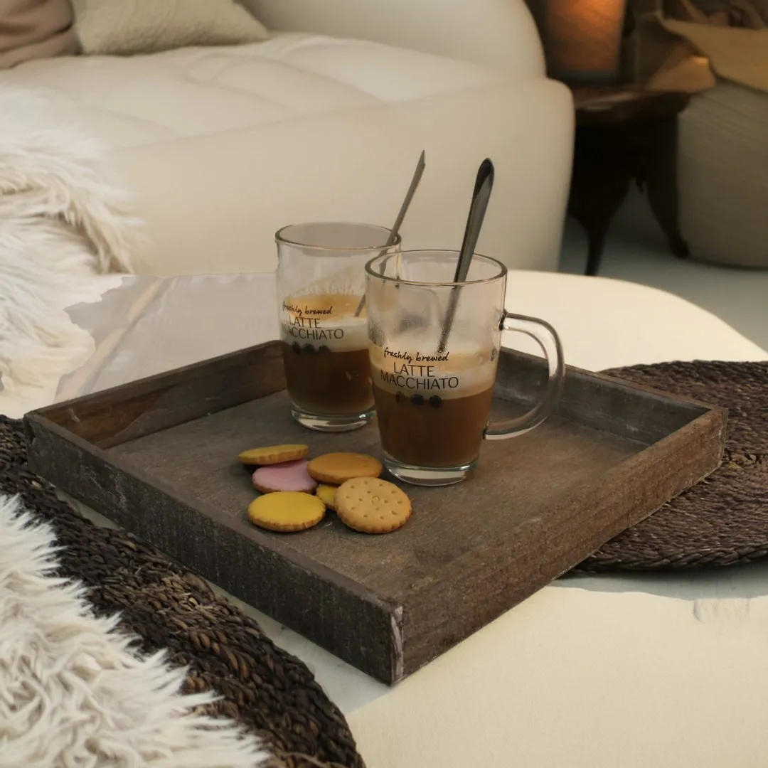 Bellatio Design Latte Macchiato Glazen 300ml - Set 4 Stuks - Transparant