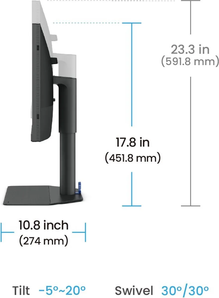 BenQ SW242Q Grafisch Beeldscherm - 24.1" AdobeRGB - 90W USB-C