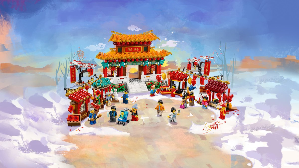 LEGO Tempelmarkt voor Chinees nieuwjaar - 80105