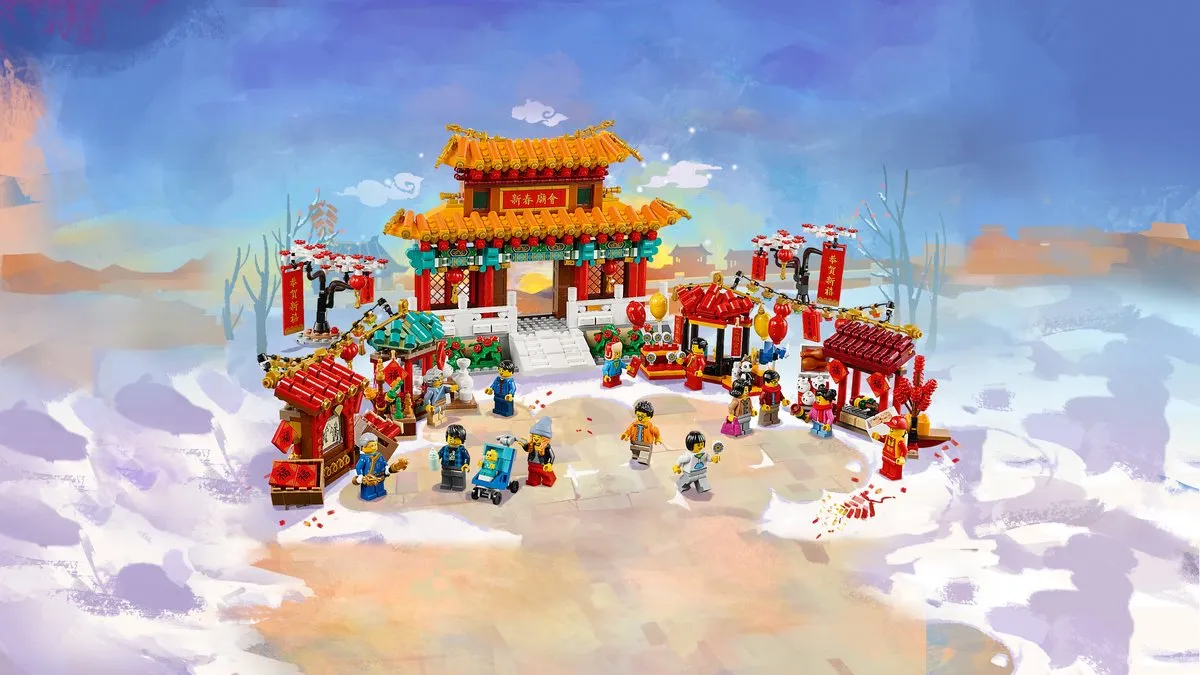 LEGO Tempelmarkt Chinees Nieuwjaar 80105 - 1664 Stukken