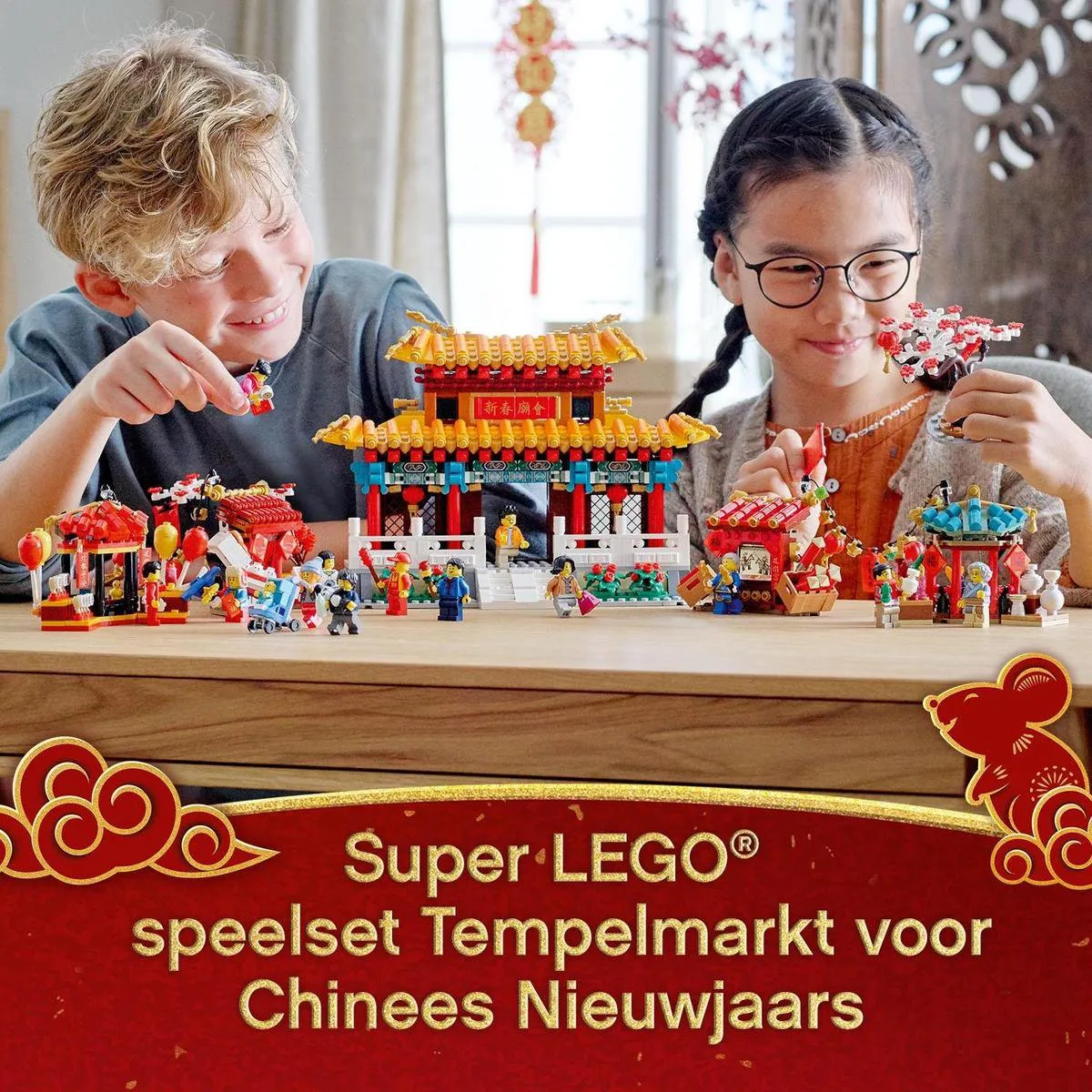 LEGO Tempelmarkt Chinees Nieuwjaar 80105 - 1664 Stukken