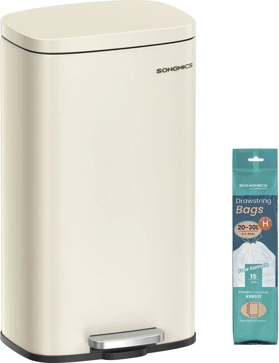 Songmics LTB03A02 Keuken Prullenbak 30L