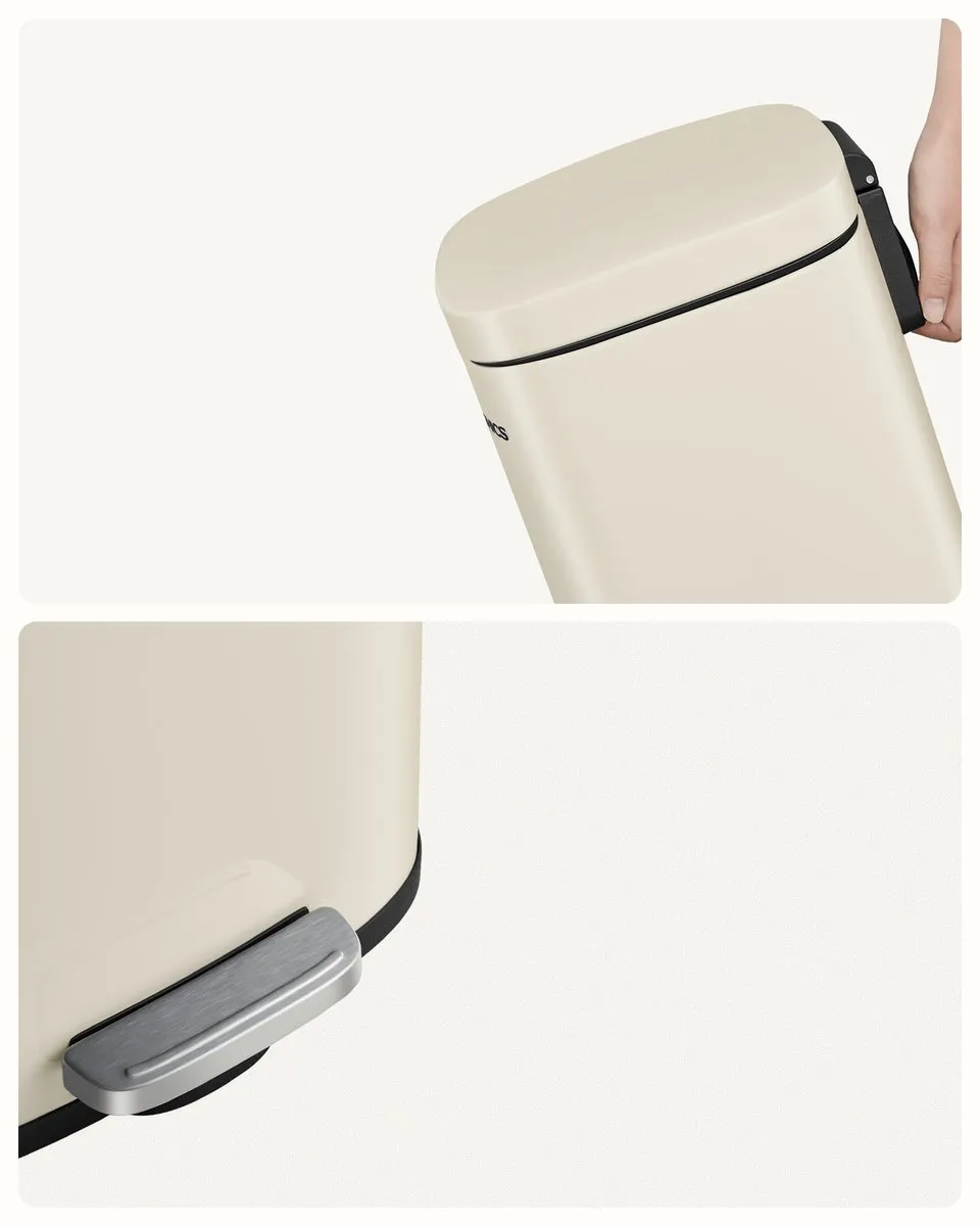 Songmics LTB03A02 Keuken Prullenbak 30L - Pedaalemmer Softclose Zandbeige - afbeelding 6 van 6