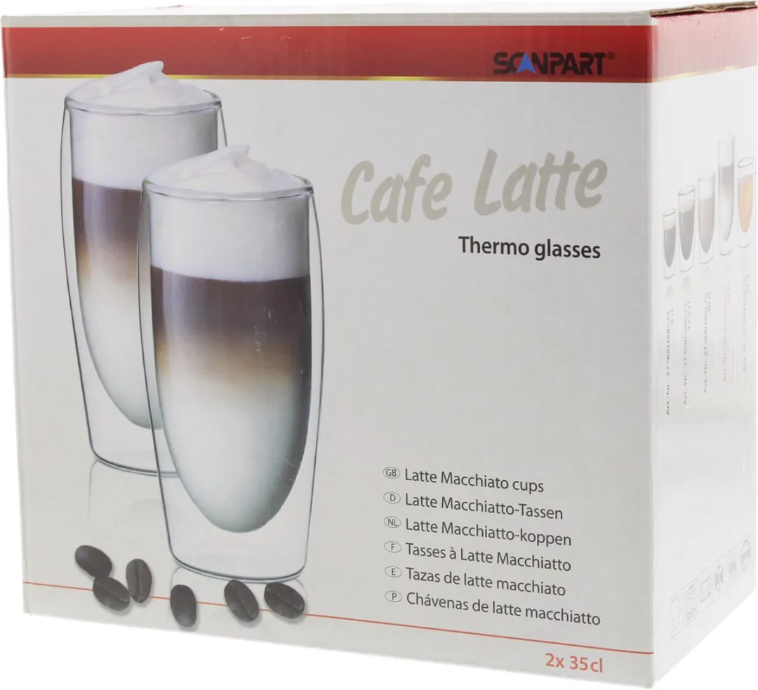 Scanpart Dubbelwandig Koffieglas 350ml - 2 Stuks