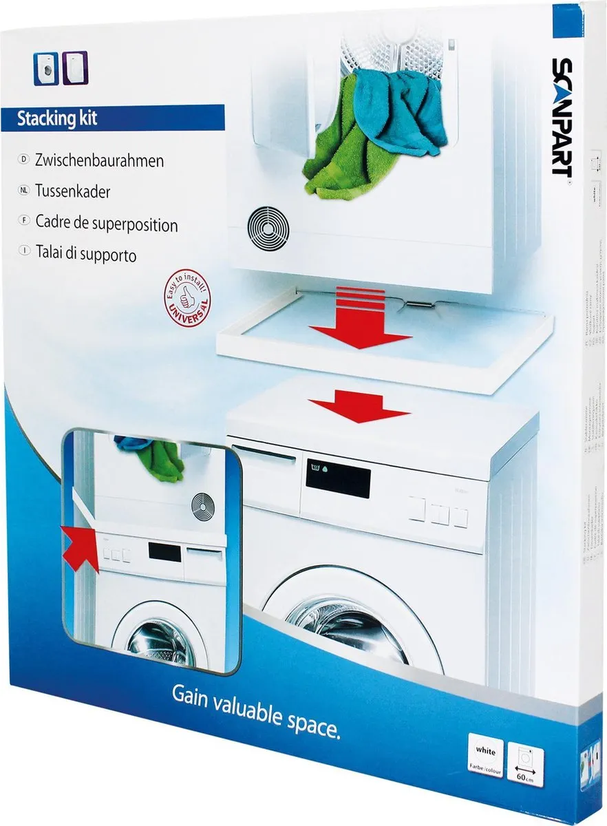 Scanpart Tussenstuk Stapelkit 0150120103 - Wit - afbeelding 6 van 6
