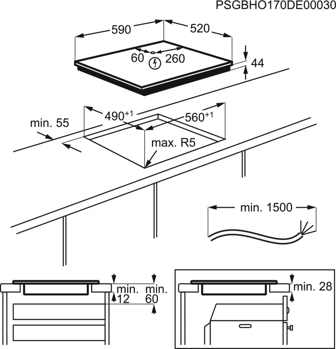 Electrolux LIT60336C Inductiekookplaat 60cm Wit