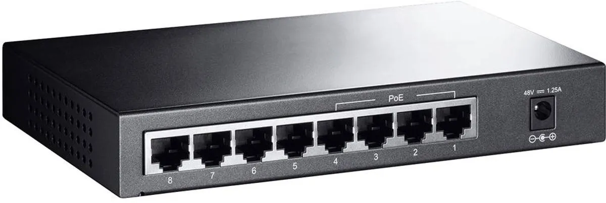 TP-Link TL-SF1008P Netwerk Switch - 8 Poorten - 4x PoE 57W