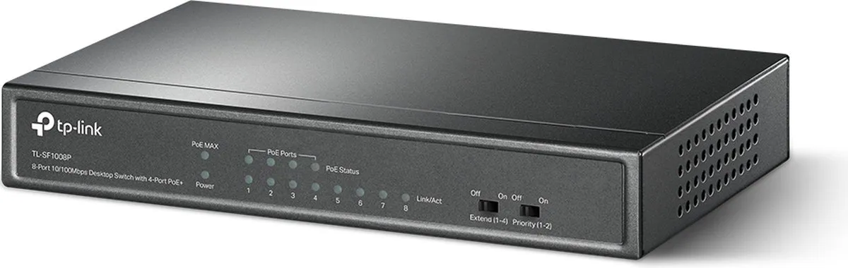 TP-Link TL-SF1008P Netwerk Switch - 8 Poorten - 4x PoE 57W