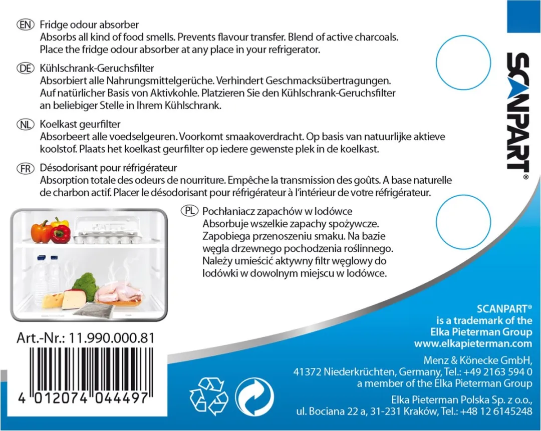 Scanpart Geurfilter 1199000081 - Koelkast - Grijs