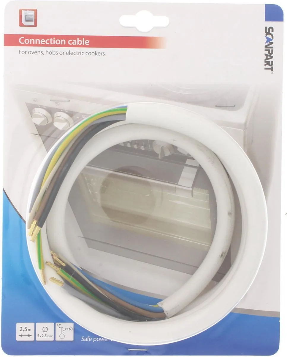Scanpart Perilex Kabel 2.5m - 5-aderig Wit